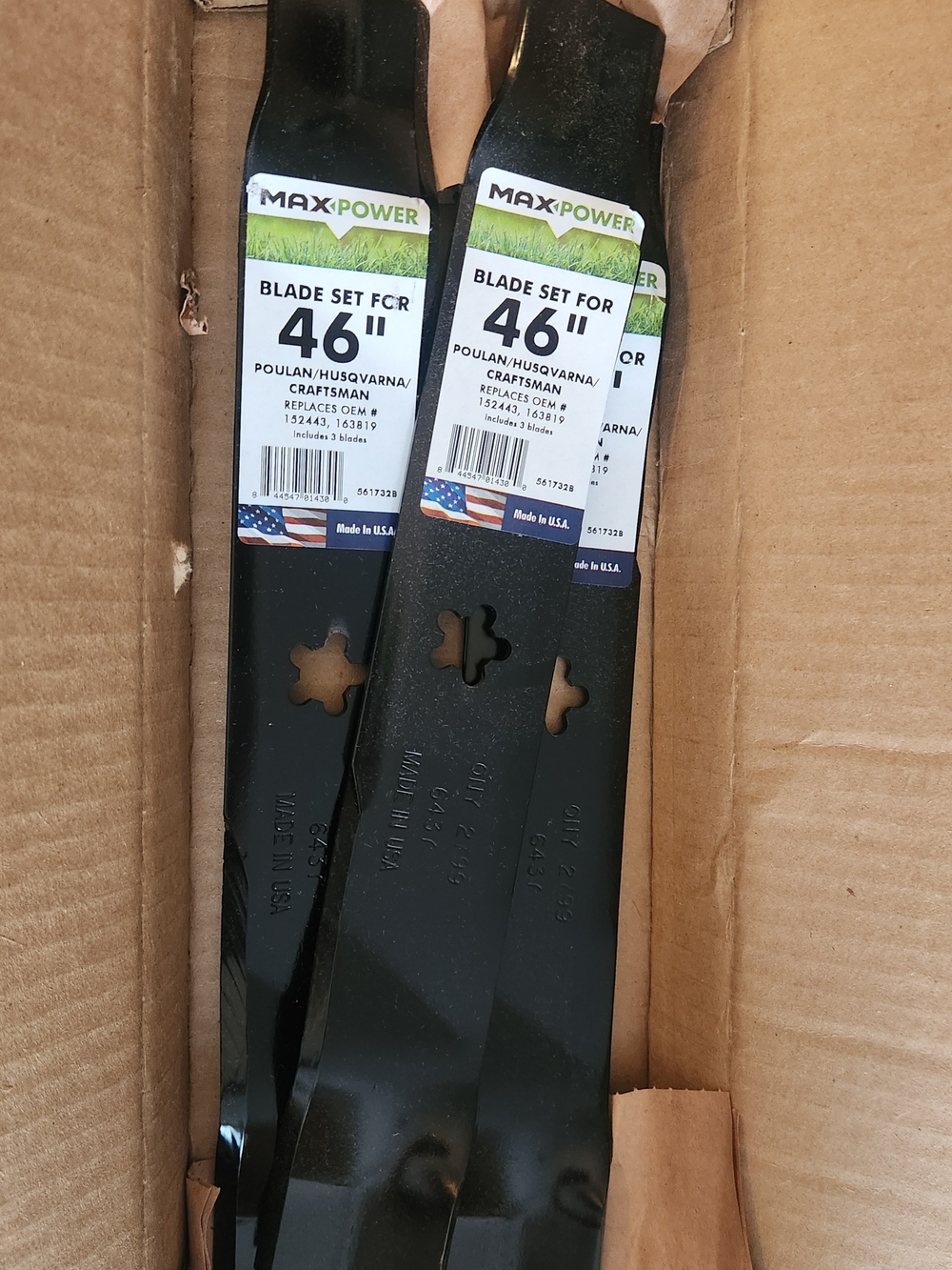 3 Blade Set for Many 46 in.